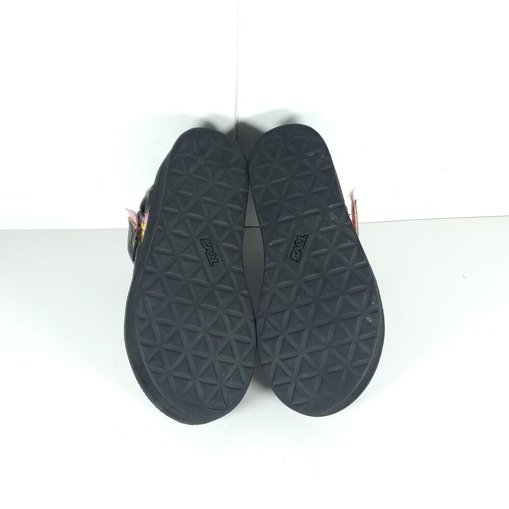 Teva Flatform Women's US8? Black Gray Platform Wedge Strappy Sandals - Picture 12 of 16